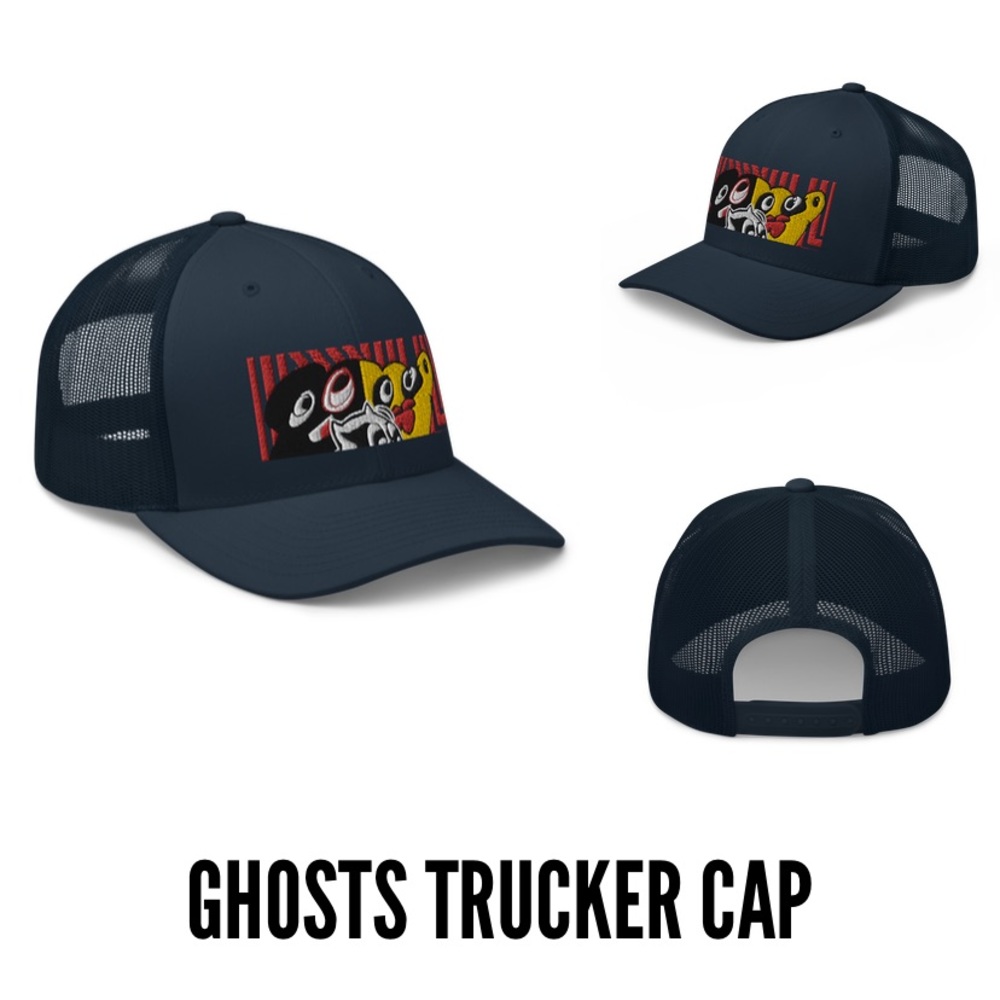 GHOSTS EMBROIDERED Trucker Cap